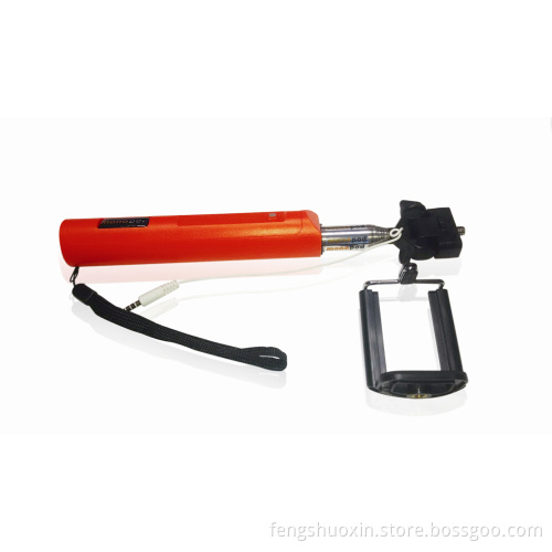 Cable Connection Extendable Selfie Stick Monopod for iPhone, Samsung